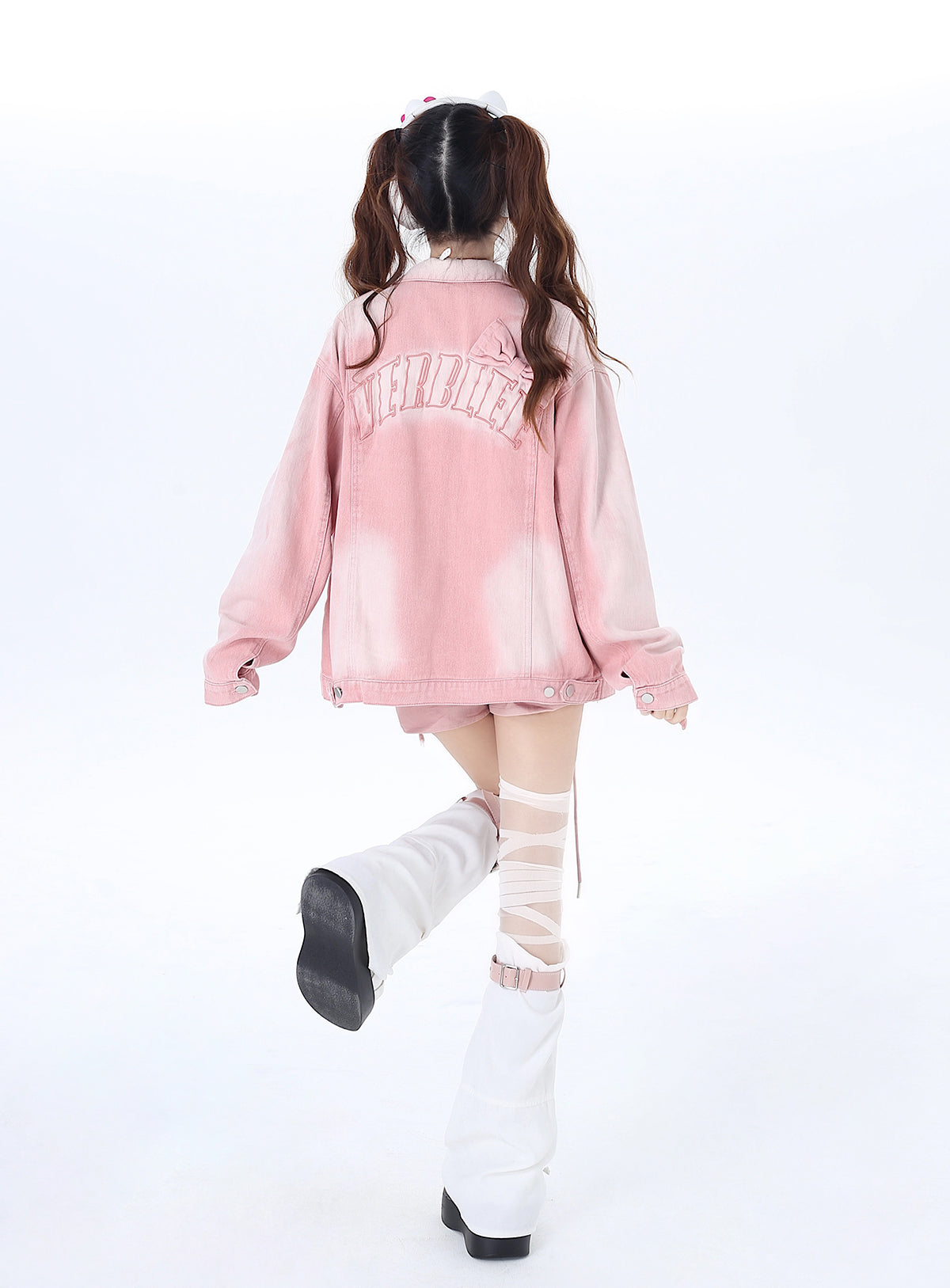 Veste Osh Pink Denim Sweet Ribbon