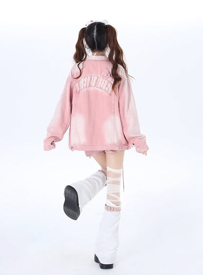 Veste Osh Pink Denim Sweet Ribbon