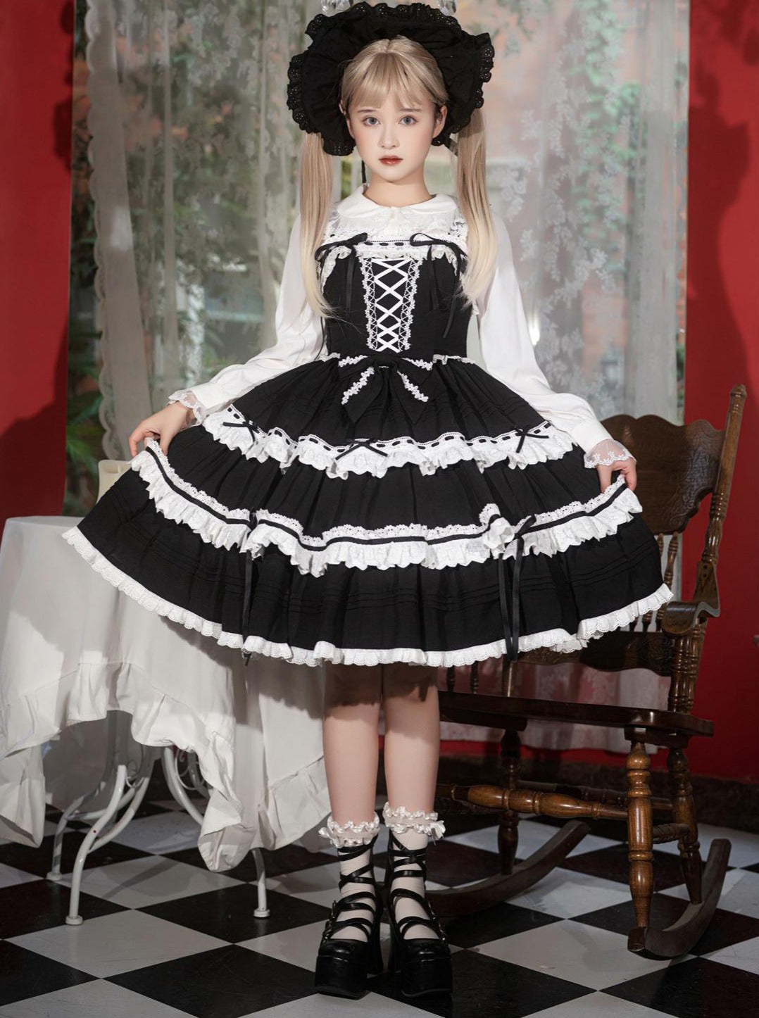 Suspender Dress Design Lace-up