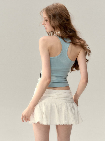 Camisole en tricot à bretelles pour fille sexy