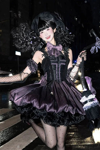 Cute Witch Little Dress Lolita Dark Cat Magical