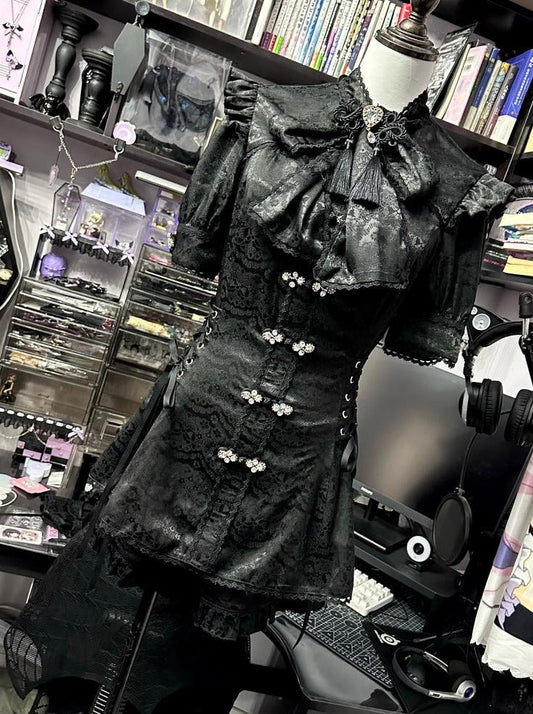Dress China Strap Pants Ribbon Suit