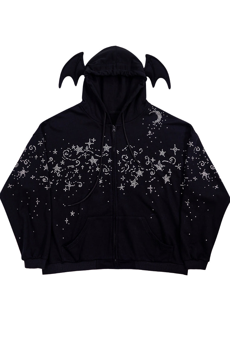 Hoodie Starry Sweatshirt Diamond