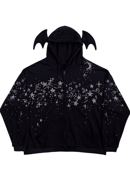 Hoodie Starry Sweatshirt Diamond
