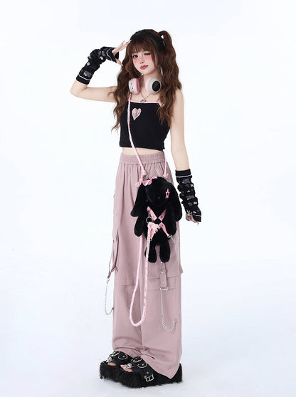Pantalon cargo ample et doux