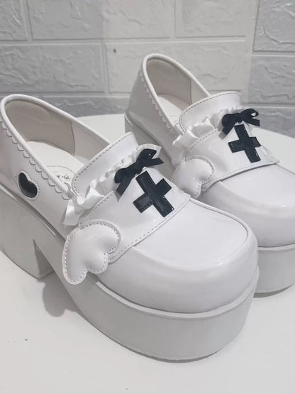 Kaikai Shoes Angel Lace Platform Medical