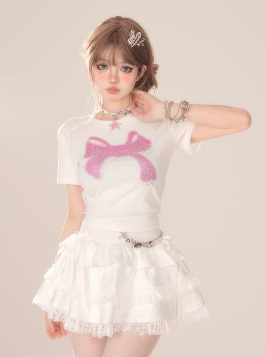 Haut transparent, short d'été en ruban
