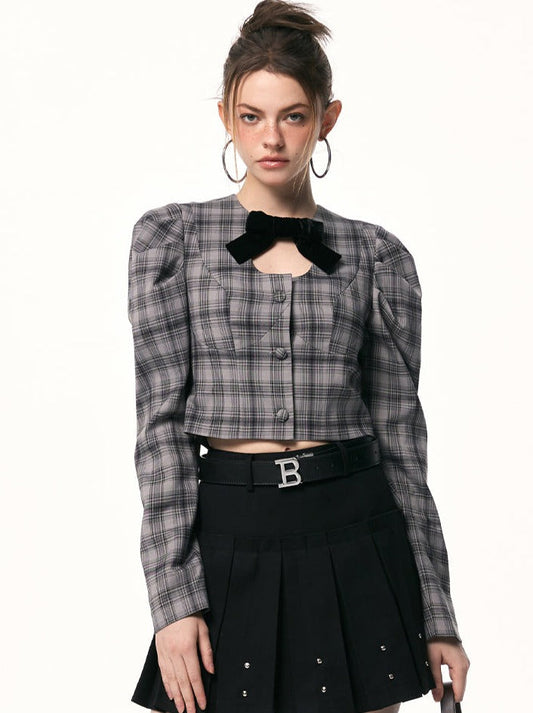 Check Dark Tops Short