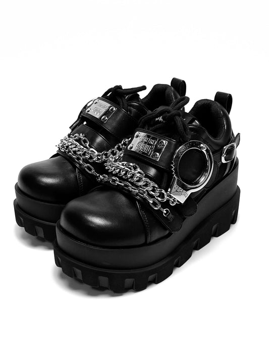 Shoes Cuff Hand Platform Metal Dark
