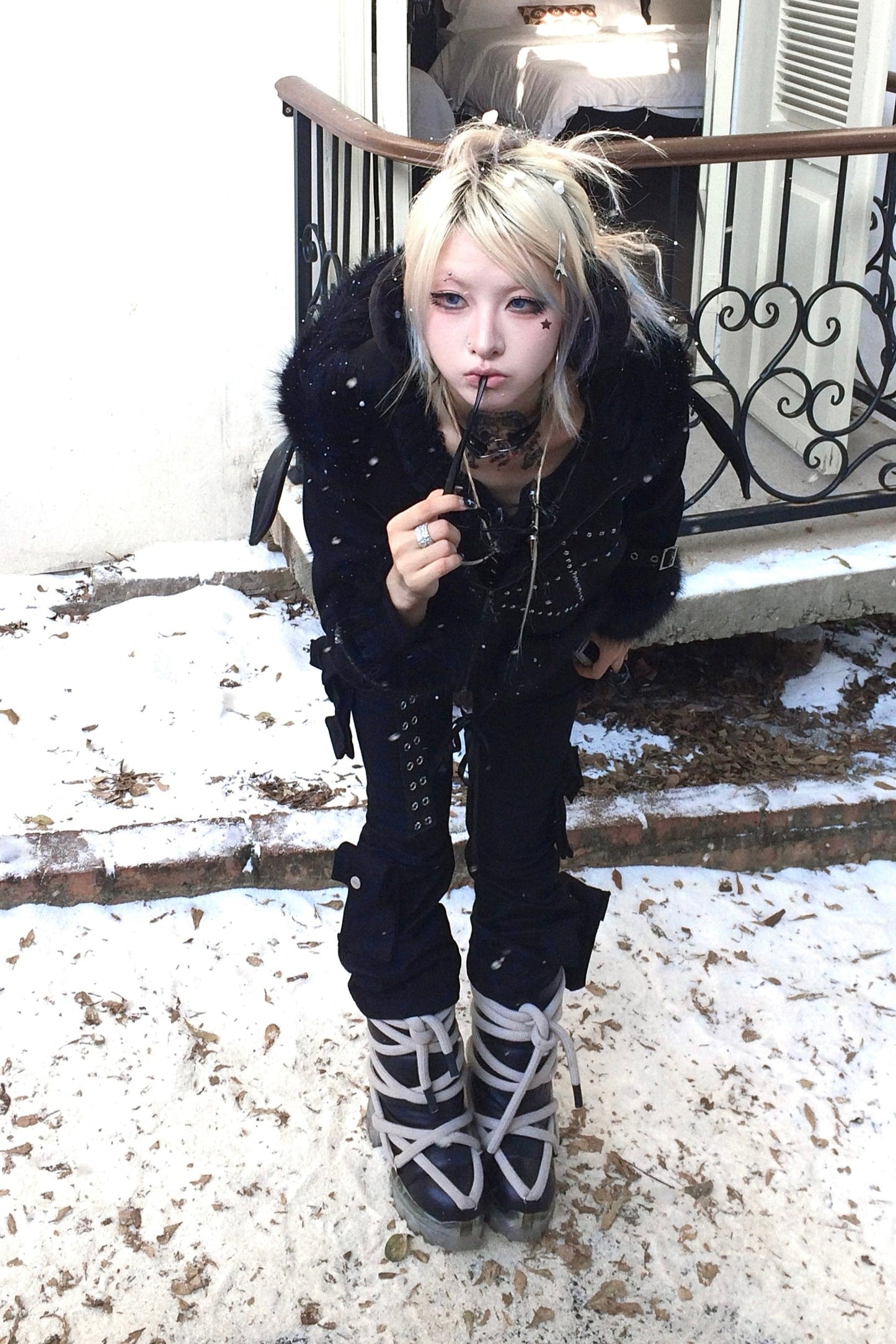 Dark Pentagram Coat Patchwork Hoodie