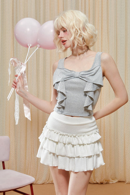 Ribbon Tank Top Ruffle