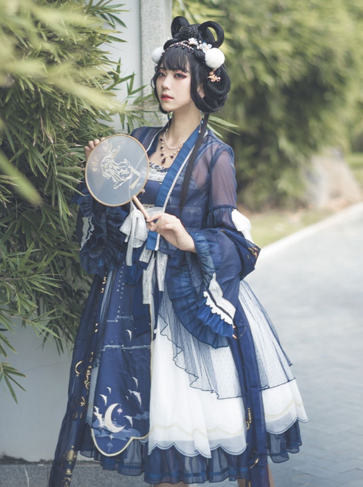 Ensemble Lolita Night Crescent Moon Robe suspendue
