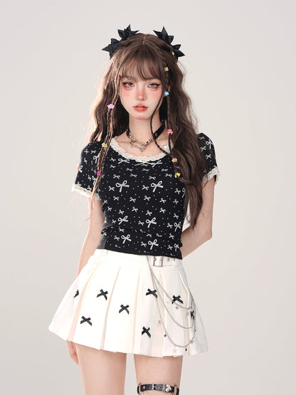 Spitzenband T-Shirt Girly Slim