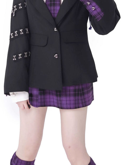Veste Foodie College Chemise à carreaux + Costume Style