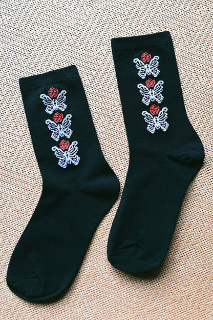 Retro Medium Butterfly Bloom Socks