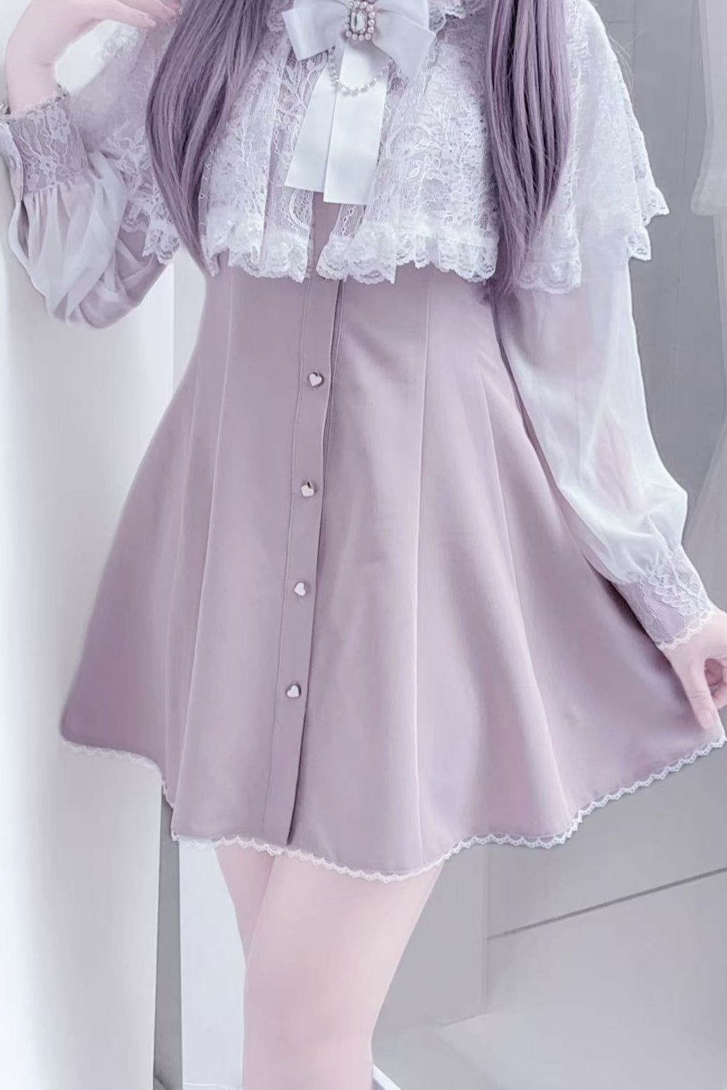 Design Kleid Massenproduktion Mine Kragen Spitze