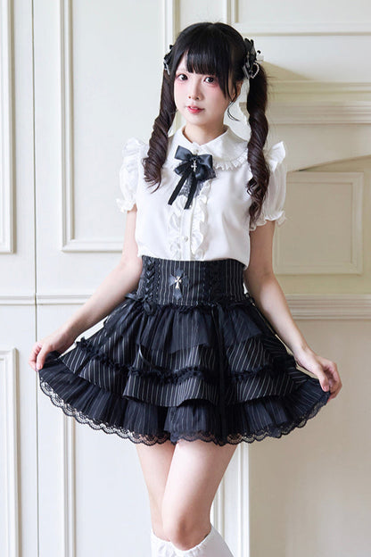 Sleeve Wide Blouse Gothic Lace