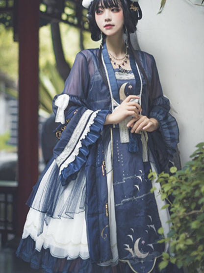 Ensemble Lolita Night Crescent Moon Robe suspendue