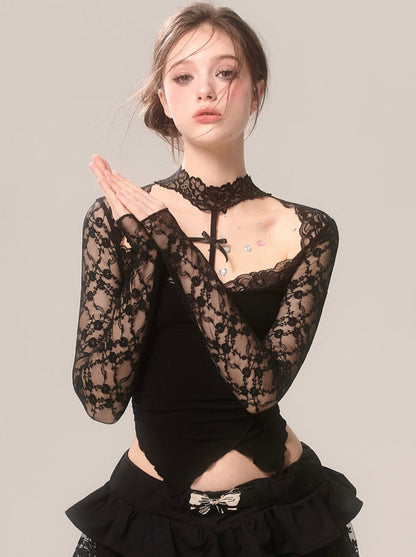 Open Tops Neck Lace Halter