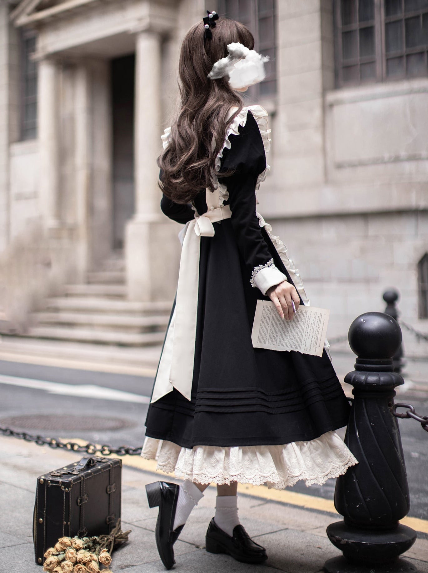 Élégante robe Angelina Set Maid Retro