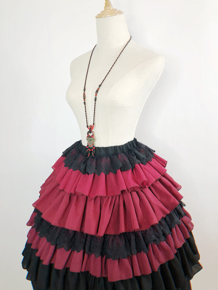 China Lolly Tago Gothic Cape + Long Jacket + Camisole + Skirt + West Band