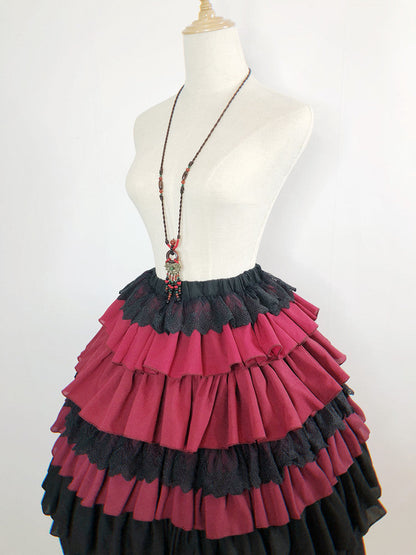 China Lolly Tago Gothic Cape + Long Jacket + Camisole + Skirt + West Band