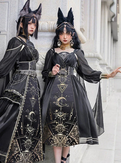 Full Sleeve Model Sheer Short Yarn Dress Shoulder + Sass + Nightmare Horus