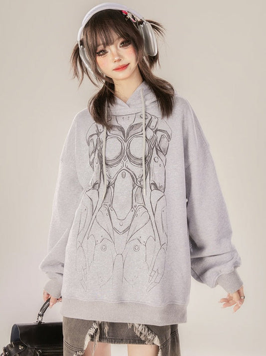 Sweat à capuche gris foncé