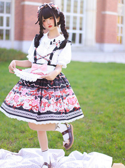 Berry Fried Rabbit Dress Lolita Set