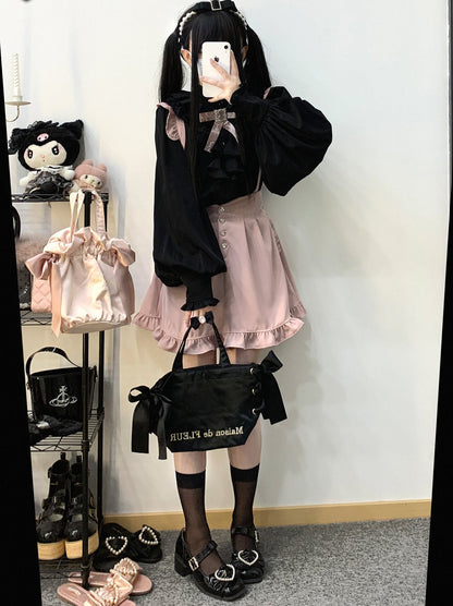 Love Gemstone Ruffle Suspender Skirt