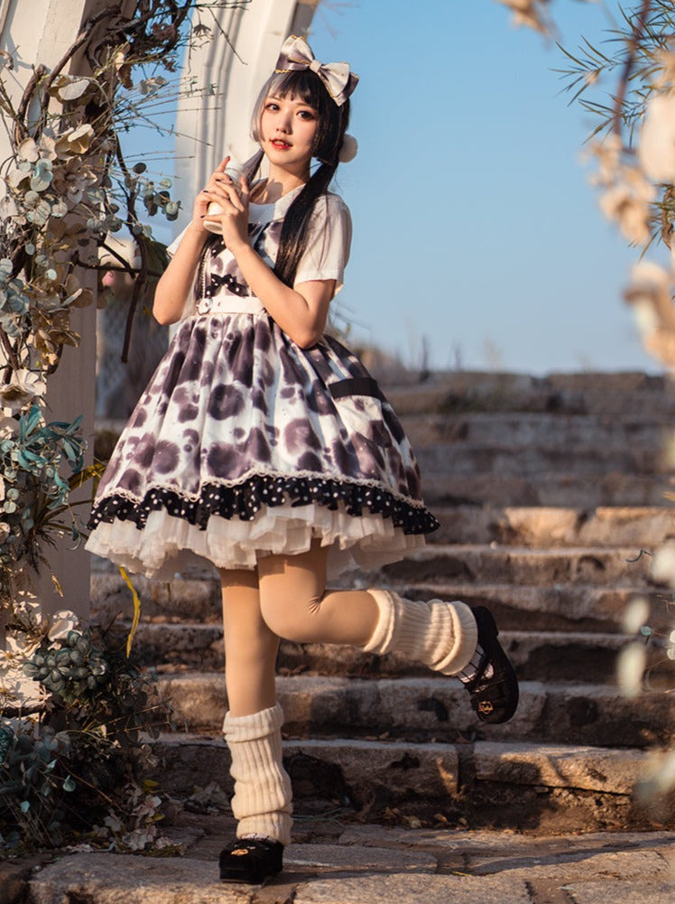 Leopard Dress Voluminous Dot Lolita