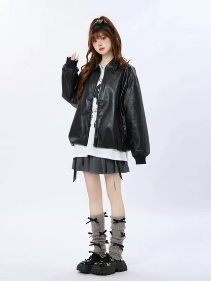 Jacke Street American Loose Leder