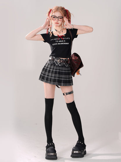 T-shirt court avec logo Ribbon Black Generation