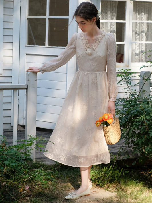 Flower Dress Queen French Cloud Fairy Chiffon Mist