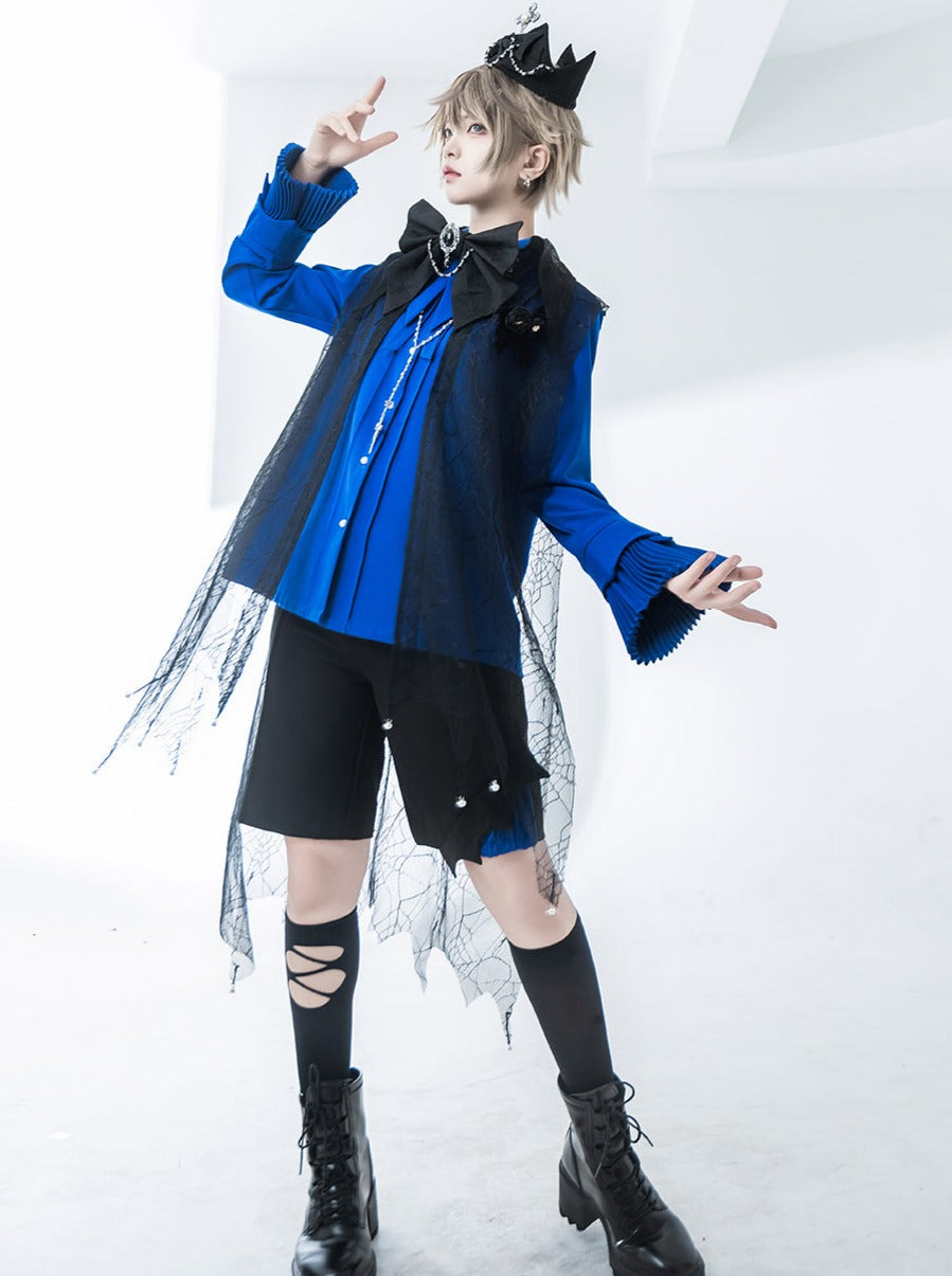 Élégant ensemble prince-cravate, nœud papillon et chemise demi-pantalon