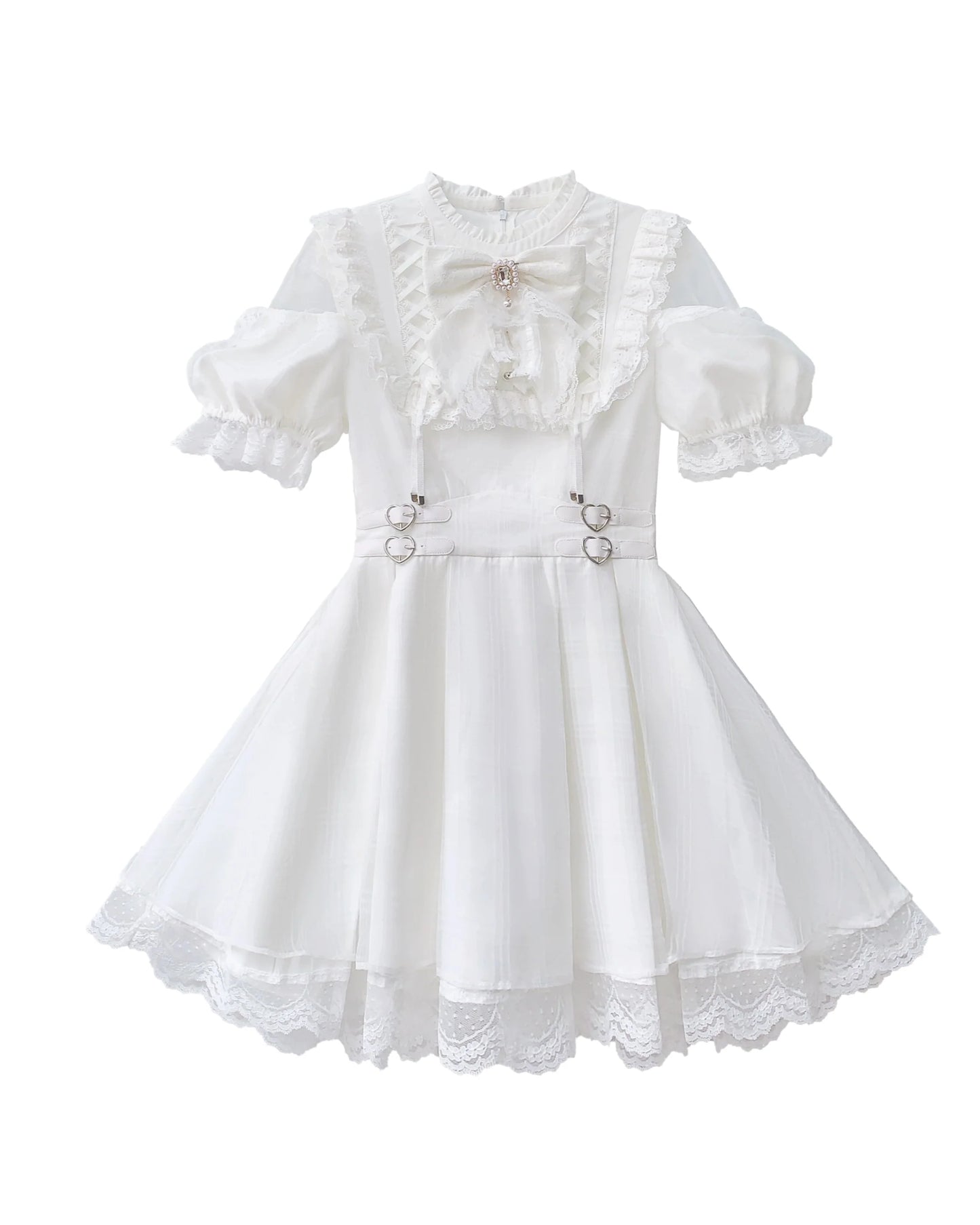 Süßes Kleid mit Rüschen, süße Reservierungen