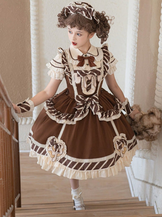 Sweet Ruffle + Blouse Skirt Arm Chocolate Warmers + Lace Ribbon Catsuit + Short Lolita
