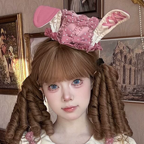 Ohrenkuchen täglich + Kaninchen Kirsche Lolita Bunny Hut Kleid