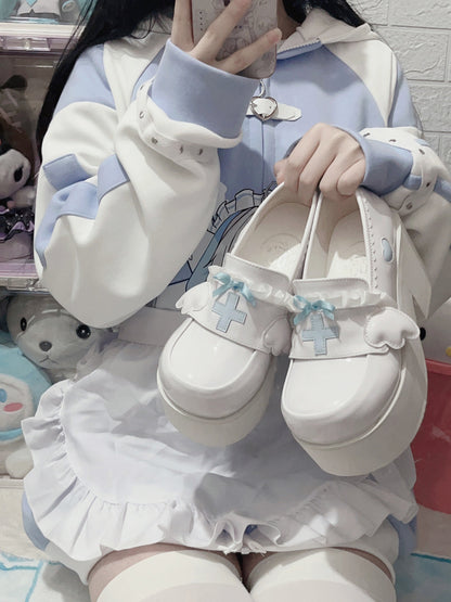 Kaikai Shoes Angel Lace Platform Medical