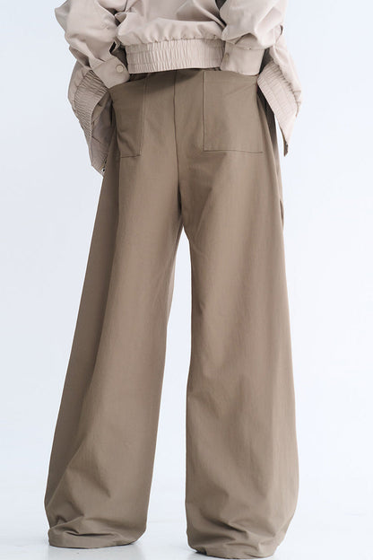 Minimalist wide-leg casual pants