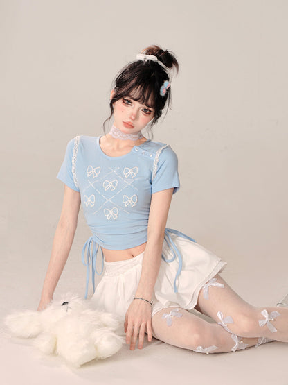Ribbon Short Fit Sweet Slim Top