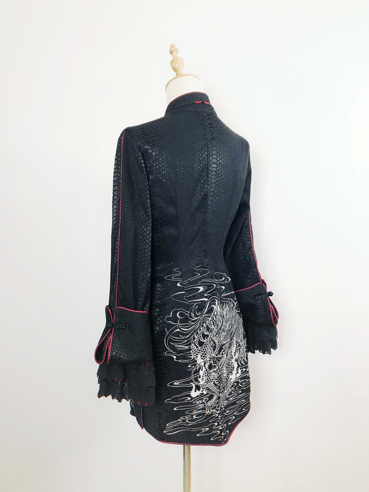 China Lolly Tago Gothic Cape + Long Jacket + Camisole + Skirt + West Band