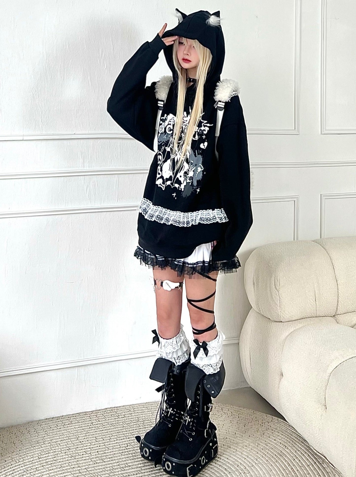 Sweat à capuche Catgirl Over Hooded