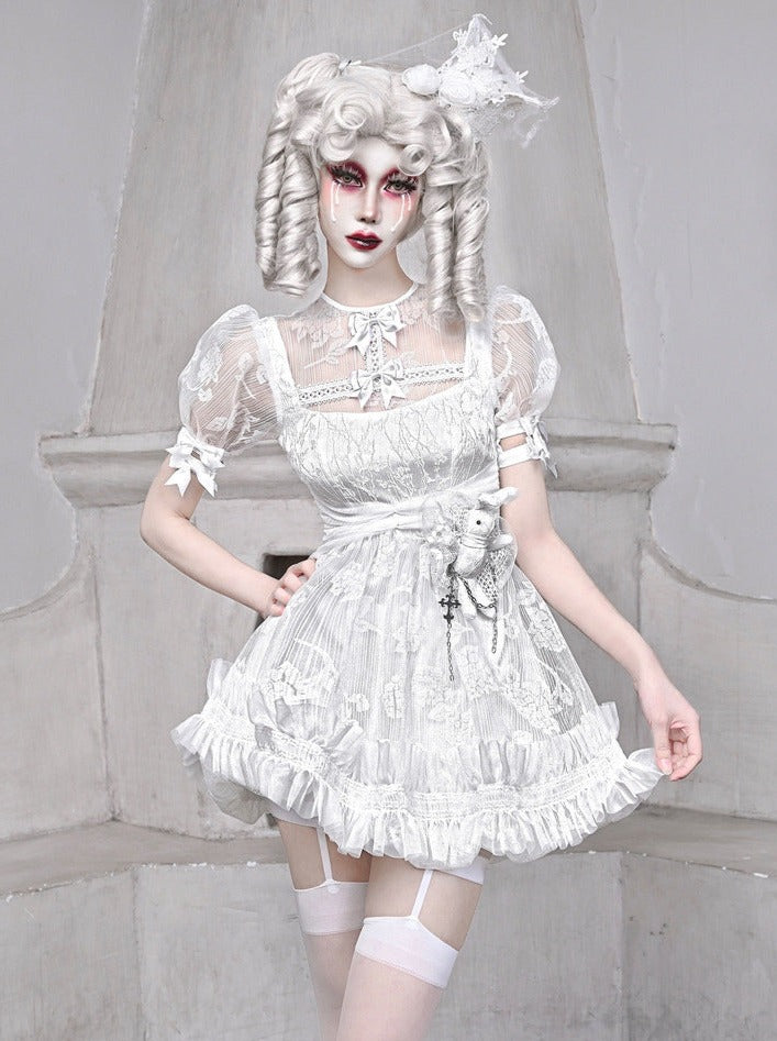 White Pants Lace Dress Pure Inner