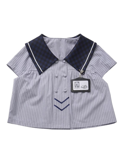 襟付きカレッジシャツ ドール哲学詩スーツ カルスカート