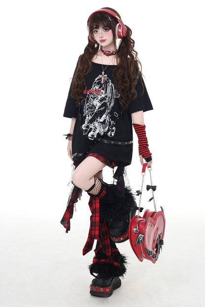 T-Shirt Girl Crazy Rock