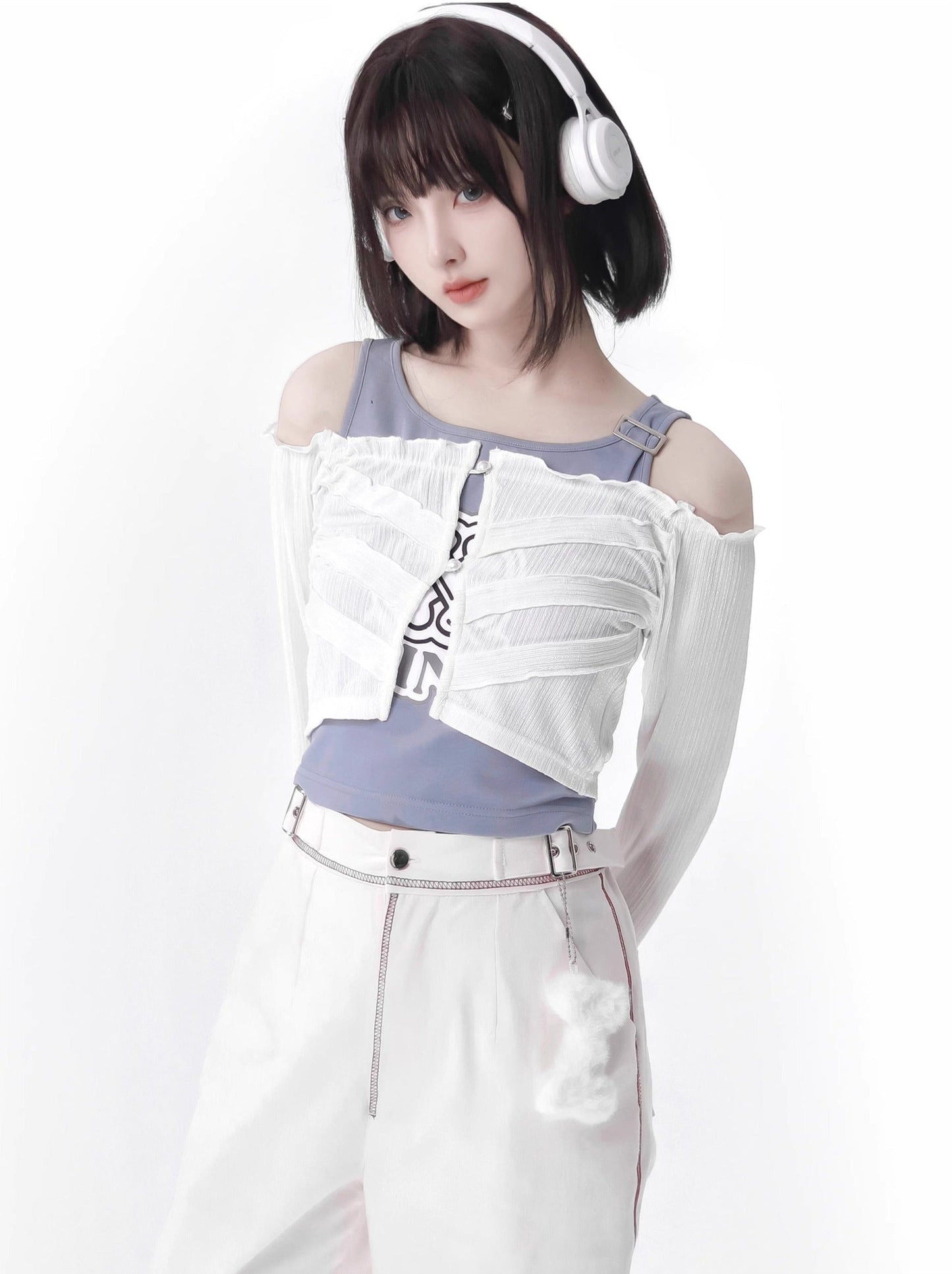 Veste d'été squelette de couleur de costume bleu blanc crème solaire d'invasion fraîche