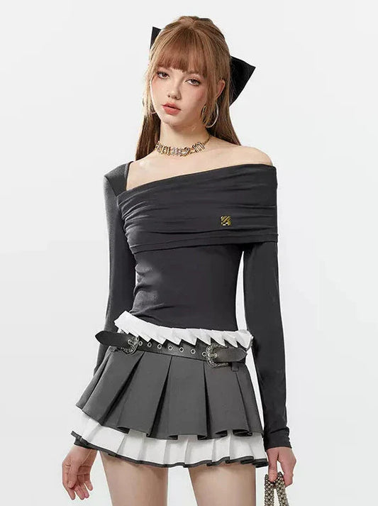 Asymmetrical Off-the-shoulder Top