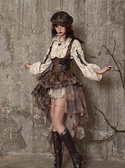 Flower Sleeve Blouse Voluminous