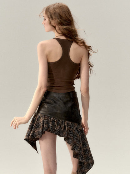 Camisole en tricot à bretelles pour fille sexy